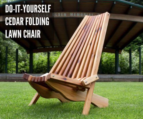 A cedar folding lawn chair is an item you can make at home if you enjoy working …