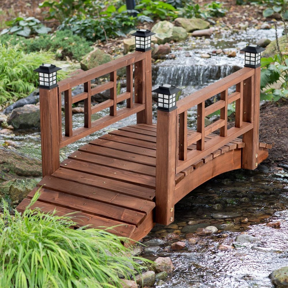 Stunning Small Backyard with Bridge Ideas
