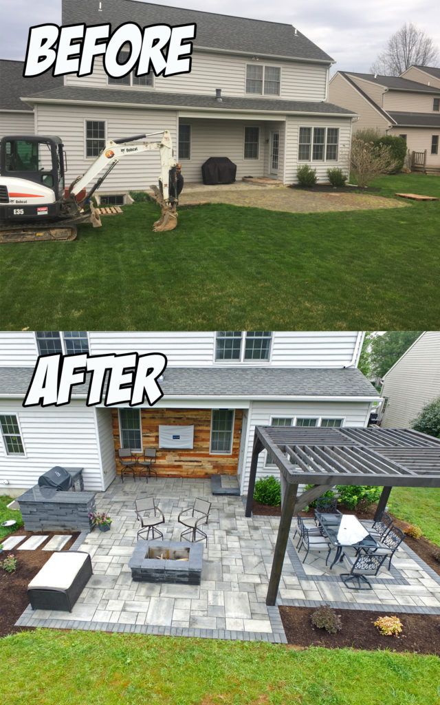 Outdoor Living Patio Area (Before & After) – C.E. Pontz Sons Landscape Contractors