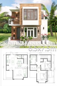 Small-House-Design-with-Full-Plan-6.5×7.5m-2-Bedrooms.jpg