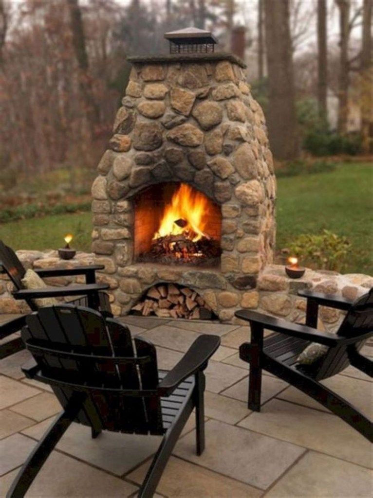 Graceful Outdoor Fireplaces Ideas For Backyard