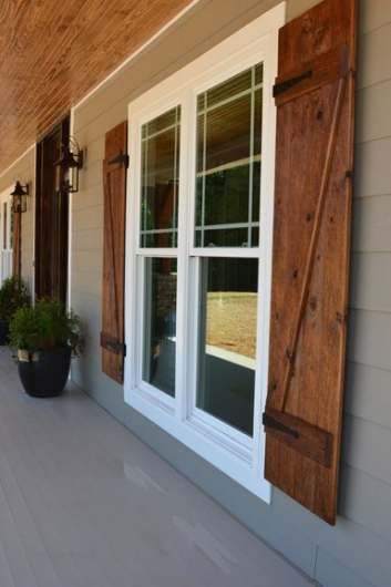 Wood Shutters Rustic exterior cedar
shutters