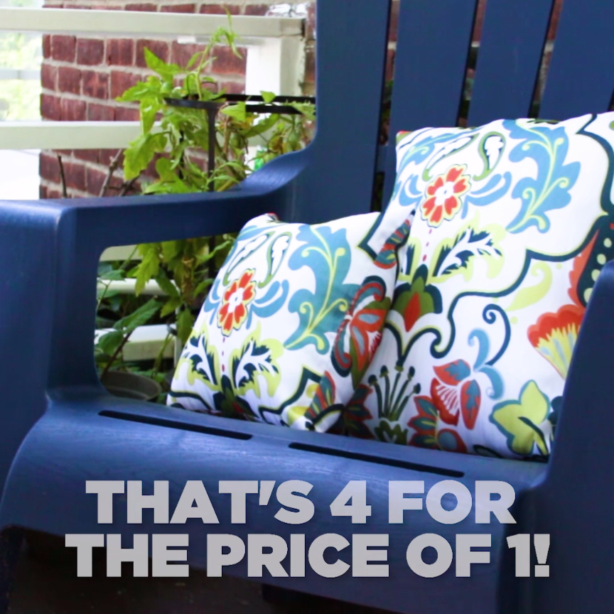 Have An Extra Shower Curtain Lying Around? Turn It These Adorable Outdoor Patio Pillows