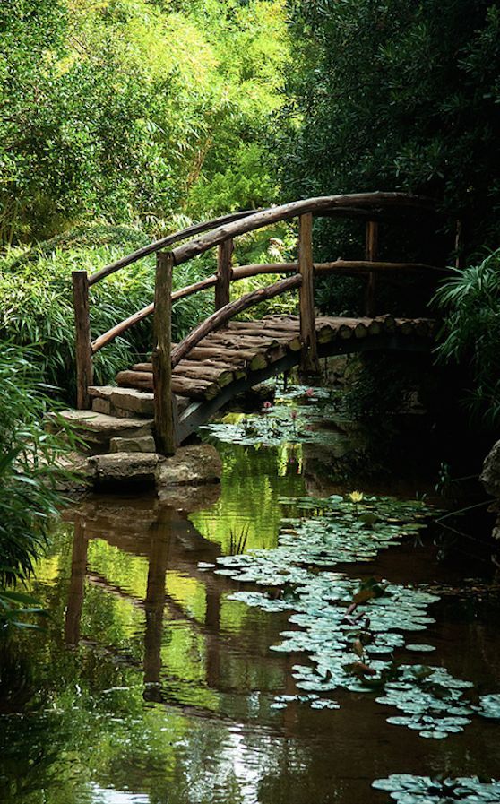 Isamu Taniguchi Japanese Gardens Togetsu-Kyo-Brücke im Zilker Botanical ...