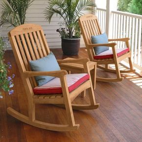 Cozy outdoor rocking chairs