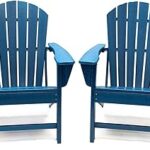 Amazon.com : LuXeo LUX-1518-NAVY(2 Pack) Hampton Adirondack Chair .