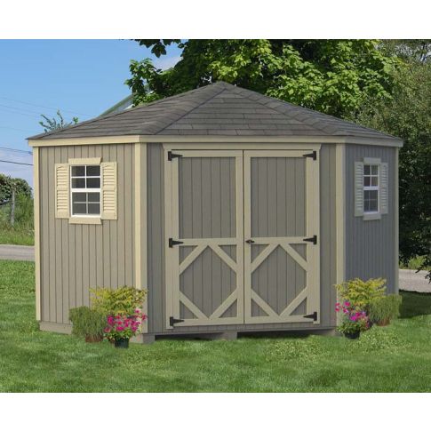 Amish 10 x 10 Classic Five Corner Shed Panelized K