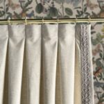 Oatmeal Cotton Linen Curtain Panels With Trims, Beautiful Custom .