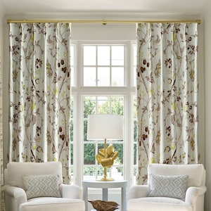 Floral Cotton Blend Curtain Panels, Beautiful Custom Curtains and .