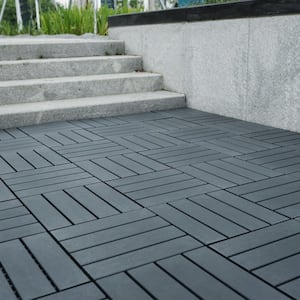 0.98 ft. W x 0.98 ft. L Plastic Interlocking Deck Tiles Square .