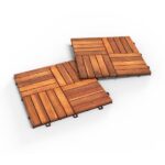 Interbuild 1 ft. x 1 ft. Interlocking Solid Hardwood Acacia Deck .