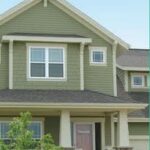 green exterior house color ideas | ... moss green with cream or .