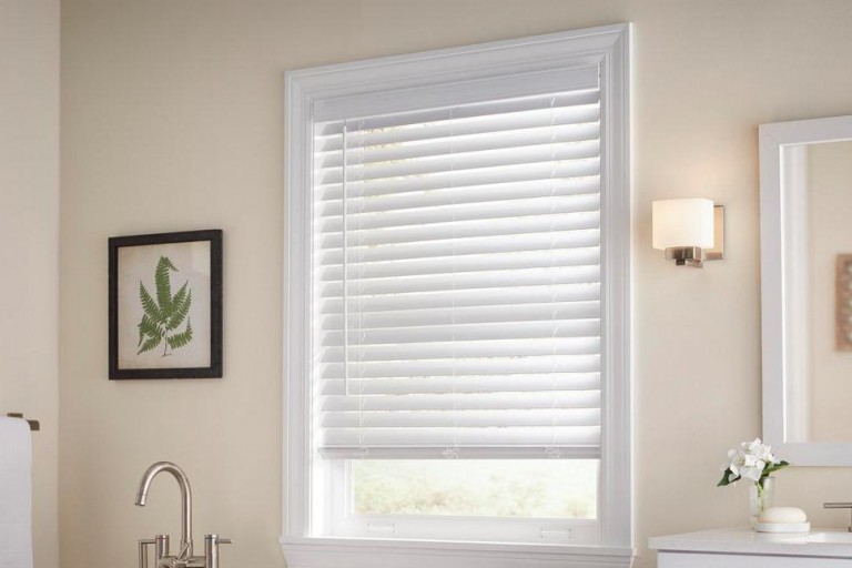 2 1/2” Privacy No Holes Faux Wood Blinds from Direct Buy Blin