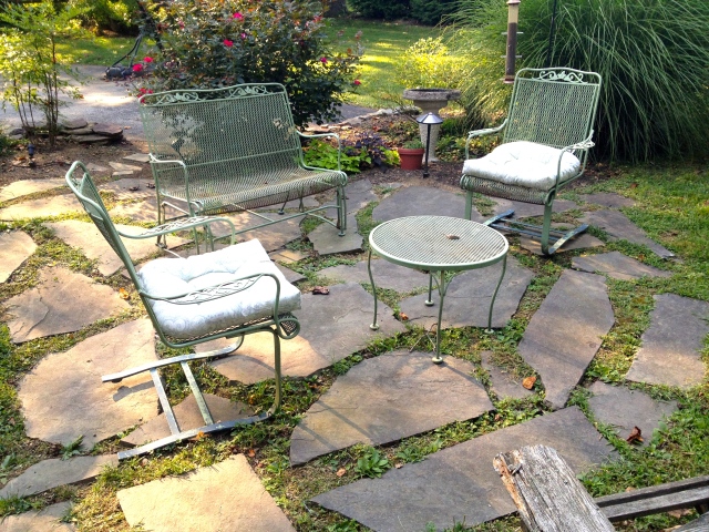 A Quick and Dirty Flagstone Patio | A Girl's Guide to D