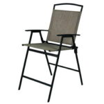 Guidesman® Black Balcony Folding Patio Chair with Tan Fabric at .