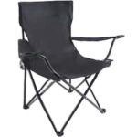 TIRAMISUBEST Black Steel Folding Lawn Chair Camping Chair .