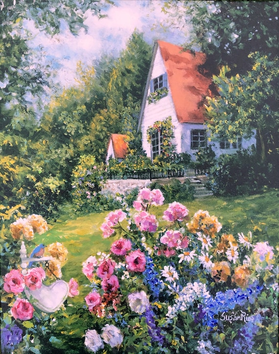 English Garden Art Print by Susan Rios, English Roses, English .