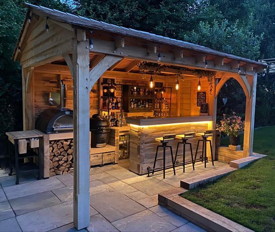 Exotic modern open bar design ideas | Build outdoor kitchen .