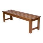 Shine Company Backless 60 in. Oak Wood Outdoor Bench 4205OA - The .
