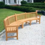 Curved Outdoor Wooden Benches - Country Casual Te