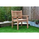 Westminster Flat Arm Teak Garden Chair | Sloane & So