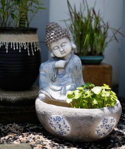 Sitting Buddha Flowerpot, Buddha Statue, Garden Decor Ideas, Large .