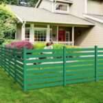LUE BONA Ares 38 in. x 46 in. Black Garden Fence W/Post & No-Dig .