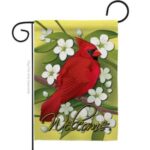 Breeze Decor 28 in. x 40 in. Cardinal Birds House Flag 2-Sided .