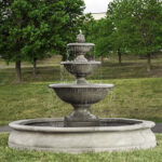 Monteros Tiered Outdoor Water Fountain in Bas