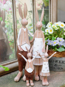 Lovely Rabbit Family Statue for Garden, Unique Modern Garden .