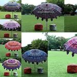 Indian Cotton Sun Shade Parasol Mandala Umbrellas Patio Outdoor .