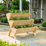 Wooden Three Tiered Planter with Liners | Plow & Hear