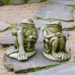USA-Made Cast Stone Frog Garden Statues | Wind and Weath