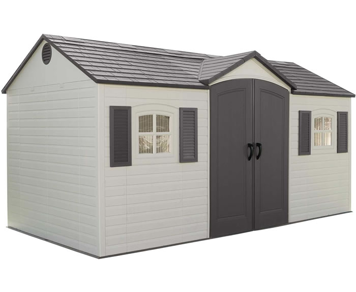 Lifetime 15x8 Plastic Garden Storage Shed Kit w/ Floor (644