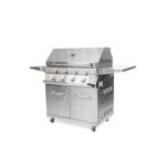Fire Tango 4-Burner Propane Gas Grill in Stainless Steel with .