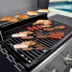 Grill Boss 3 Burner Gas Grill in Black with Top Cover and Shelves .