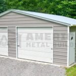 30x30 Two Car Metal Garage - American Metal Buildin