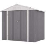 Patiowell 10 ft. W x 10 ft. D Size Upgrade Metal Storage Shed for .