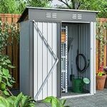 Amazon.com: Morhome 5x3 FT Outdoor Storage Shed,Tool Garden Metal .