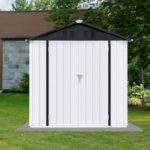 BTMWAY 6 ft. W x 4 ft. D Electro-Galvanized Metal Sheds and .