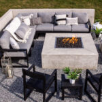 Modern Outdoor Fire Pit Seating Area - Taryn Whiteaker Desig