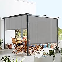 Amazon.com: Windscreen4less Outdoor Shade Blinds Patio Roll Up .