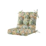 BLISSWALK Outdoor Chair Cushion Tufted/Seat and Back Floral Patio .