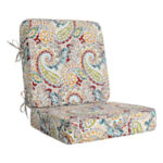 2-Piece Paisley Chili Outdoor Deep Seat Chair Cushion S