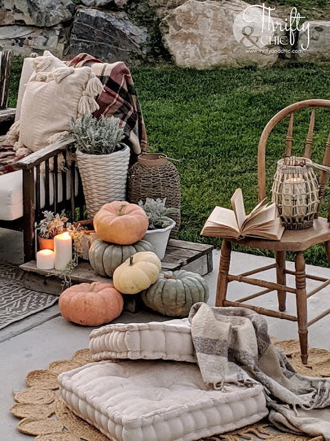 Outdoor Fall Decor and Patio Ideas — Thrifty and Ch