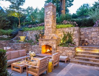Outdoor Fireplace Pictures - Gallery - Landscaping Netwo