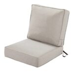 25" X 47" Montlake Fadesafe Patio Lounge Chair Cushion Set Heather .