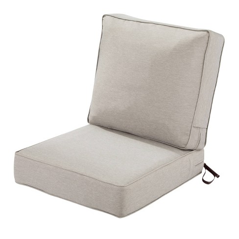25" X 47" Montlake Fadesafe Patio Lounge Chair Cushion Set Heather .