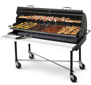 Charcoal Fired Super Porta-Grill | Caster Mounted Barbeque Grills .