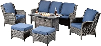 Amazon.com: Wisteria Lane Outdoor Patio Furniture Set, 7 Piece .
